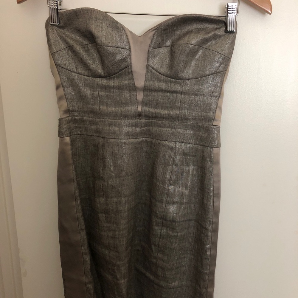 Bebe Silver cocktail dress